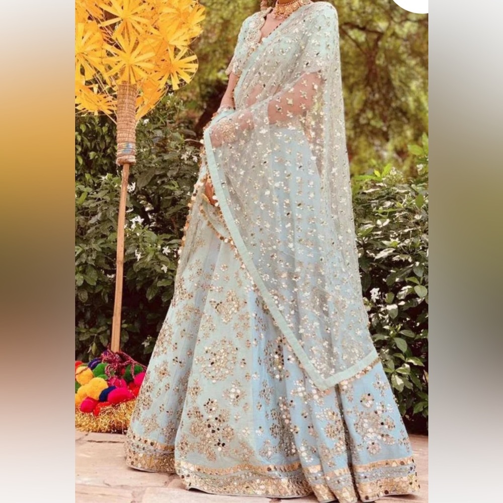 Pista Green Lehenga Choli Indian lehengas